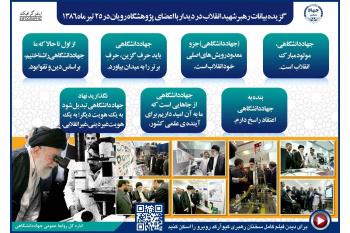 گزیده‌ای از سخنان رهبر شهید انقلاب در بازدید تاریخی از پژوهشگاه رویان/ جهاددانشگاهی مولود مبارک انقلاب است
